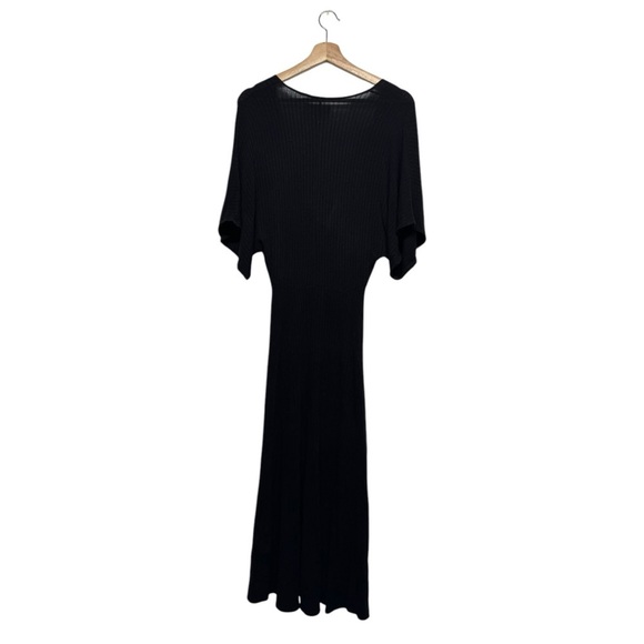 REFORMATION Reyes V-neck Midi Dress Black S - Picture 9 of 11